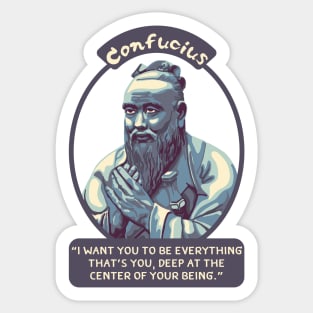 Confucius Portrait and Quote Sticker